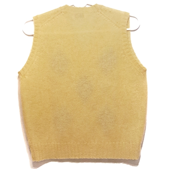 Vintage wool argyle motif knit vest sz S - Picture 2 of 3